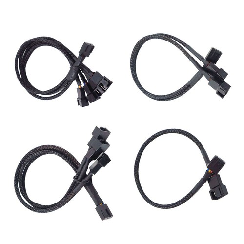 PC 4-Pin For PWM Fan Splitter Cable 26cm for 1 to 1/2/3/4 Fan Power ...