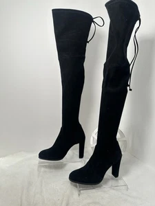 Botas por encima de la rodilla Stuart Weitzman Highland de gamuza negras talla 6 - Imagen 1 de 7
