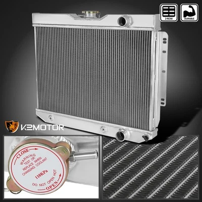 Fits 1959-1963 Chevy Impala 1960-1965 Biscayne 2 Row Aluminum Cooling Radiator - Image 1 of 4