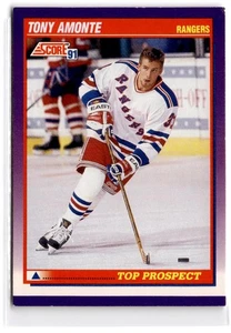 1991-92 Score American Tony Amonte RC #398 New York Rangers - Picture 1 of 2