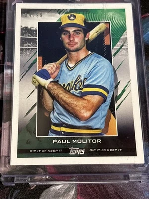 2020 Topps Rip 棒球 Paul Molitor 未开封序列 #'d /99 SP 卡 # 26 — 第 1/2 张图片