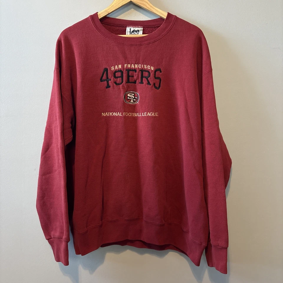Sudadera deportiva Lee roja XL vintage años 90 NFL San Francisco 49ers Foto 1 de 4