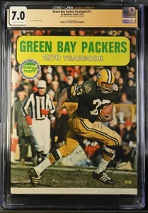 1970 Green Bay Packers Yearbook #11 Bart Starr Auto CGC 7.0 - Picture 1 of 2