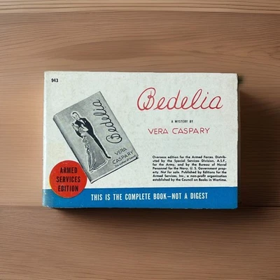 WWII Armed Services Edition 943 ~ Bedelia ~ Vera Caspary ~ Noir Mystery from Aut Foto 1 de 4