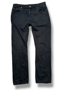 Levi’s 501 Original Jeans Black W36 L34 Measures 32” Leg Great Condition Casual - Picture 1 of 15