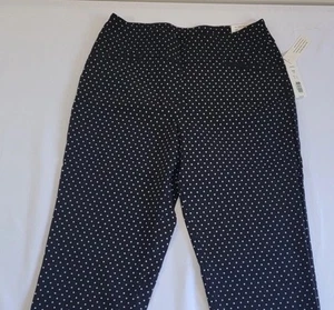 The Park Ave Fit Polka Dot SZ 10 Comfort Waistband Slimming Pants New Business - Picture 1 of 13