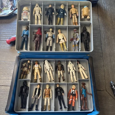 Vintage Kenner Empire Strikes Back Vinyl Carrying Case & 24 Star Wars Figures - Image 1 of 4