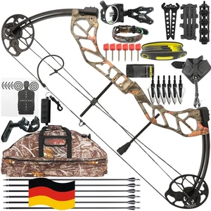 Compoundbogen Carbonpfeil Set 19-70lbs Bogenbeutel Bogenschießen Sportbogen Jagd - Bild 1 von 14