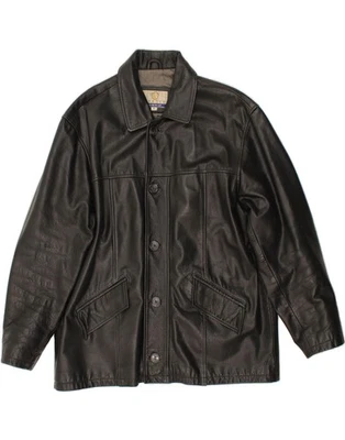 AVENUE Mens Leather Jacket UK 40 Large Black Leather CP01 - Image 1 of 3