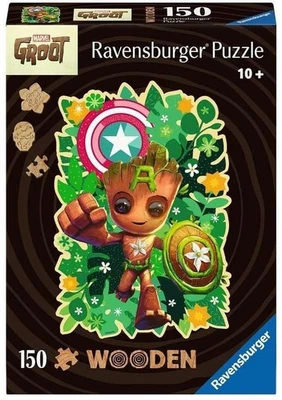 NEW Ravensburger 150 Pieces Wooden Jigsaw Puzzle 10+ Ages Marvel Groot - Image 1 of 2