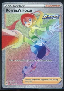 Pokémon TCG Korrinas Focus Sword & Shield Battle Styles 174/163 Holo LP / NM - Picture 1 of 2
