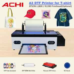 【IN DE】Epson L1800/1390 A3 DTF Flatbed Inkjet Printer Direct to Film For T-shirt - Picture 1 of 15