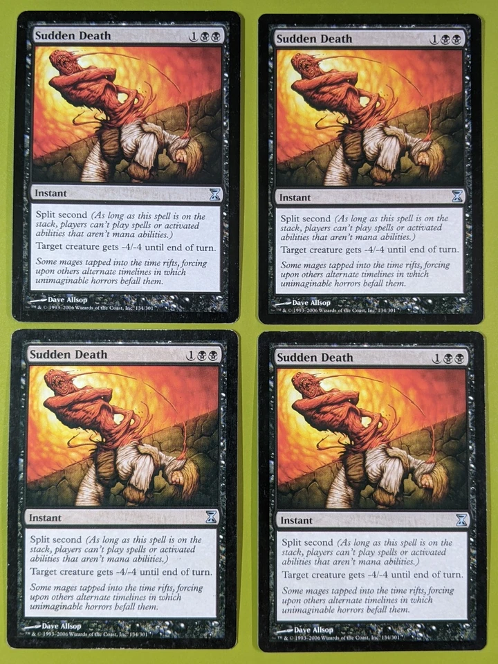 Sudden Death x4 Time Spiral 4x Playset Magic the Gathering MTG  - Image 1 of 1
