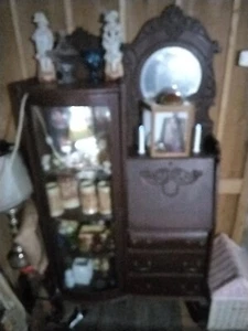 Antique Secretary Oak Victorian Side by Side - Picture 1 of 7