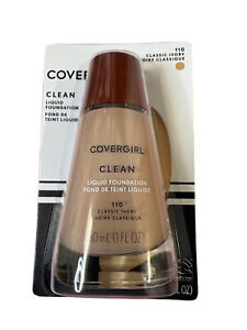 CoverGirl Clean Oil Control Liquid Makeup, Classic Ivory 110 1 oz lot of 3