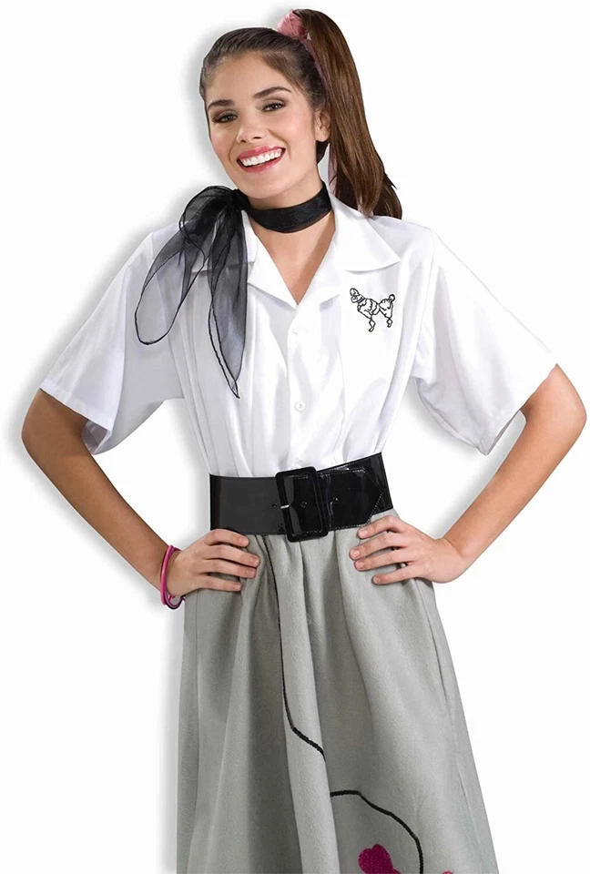 50's Fabulous Sock Hop Women's Poodle Blouse Large 12 - 14 - Image 1 of 2