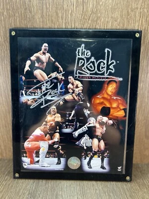 Auténtica foto autografiada de The Rock 8x10 WWF WWE Dwayne Johnson Foto 1 de 4