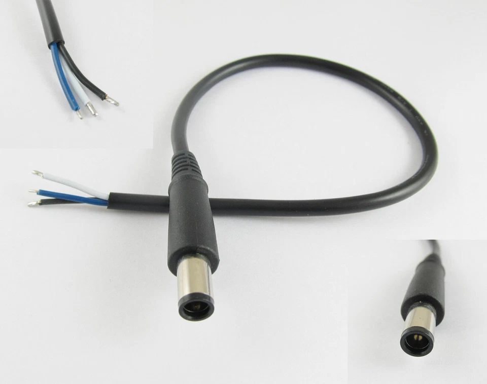 10pcs DC Cord Tip 7.4mm x 5.0mm Male Plug Connector Cable Laptop Replacement 1ft - Image 1 of 1