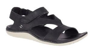 MERRELL Trailway Blackstrap Sandals Black Leather Upper Sandals Size US 9 EU 40