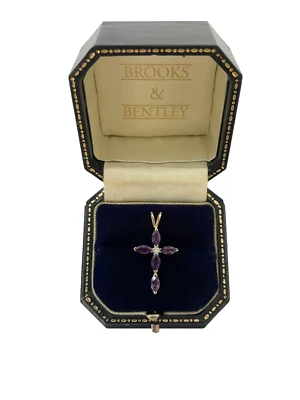 Colgante Cruz Amatista Oro 9ct - Colgante Cruz Amatista Oro 9ct Foto 1 de 4