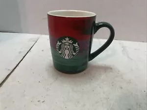 Starbucks 2021 Holiday 10 oz Ceramic Coffee Mug Cup Tri Color Stripes - Picture 1 of 6