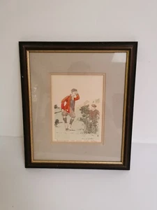 Framed And Glazed Vintage Print By Edmund G Fuller Entitled To See The Ball Golf - Picture 1 of 5