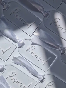 Personalised Place Settings Wedding Place Names Acrylic Place Cards - Picture 1 of 4
