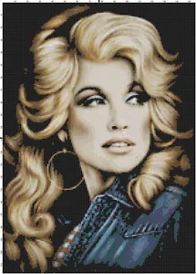 Dolly Parton Country Singer modello punto croce contato punto croce grafico punto ago - Foto 1 di 1