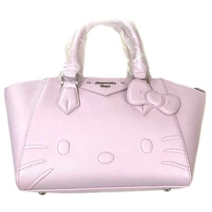 Samantha Thavasa Sanrio Hello Kitty Face Handbag Bag Light Pale Pink 2 Japan New - Picture 1 of 5
