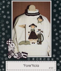 The Whole Country Caboodle "FORE ""TICIA #131 ~ Bolsa de golf-Palos-Bandera-Campo de golf - Imagen 1 de 3
