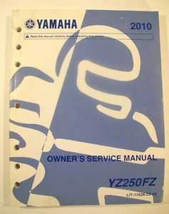 Yamaha YZ250FZ 2010 motocicleta manual de servicio del propietario de fábrica - Imagen 1 de 5