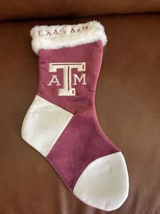 Texas A&M Football Aggies College University 19” Plush Christmas Stocking - Picture 1 of 5