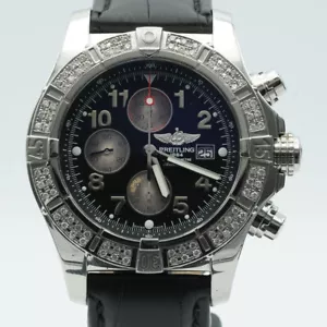 BREITLING SUPER AVENGER A13370 BRILLIANTEN LÜNETTE ORIG. 2,5 CARAT RAR - Bild 1 von 11