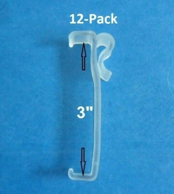 Paquete de 12 clips de cenefa de 3 pulgadas para persianas de ventana de madera sintética y piezas de persianas Foto 1 de 3