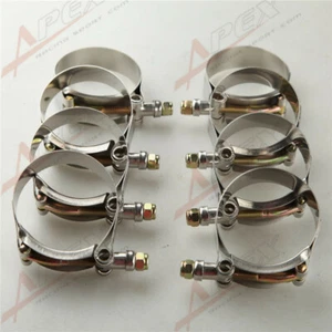 2PC/4PC/6P/8PC Stainless Steel T-Bolt Clamp Turbo Intake Silicone Hose Clamp - Picture 1 of 21