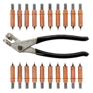 1/8" CLECO Tool Kit - Includes 20 CLECOS + Pliers - Hotrod Sheet Metal Pins - Foto 1 di 5