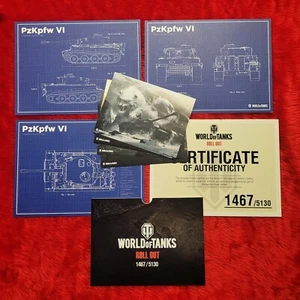 WORLD OF TANKS Collectors Edition Certificate/Blue Prints/Lithographs #1467/5130 - Picture 1 of 3