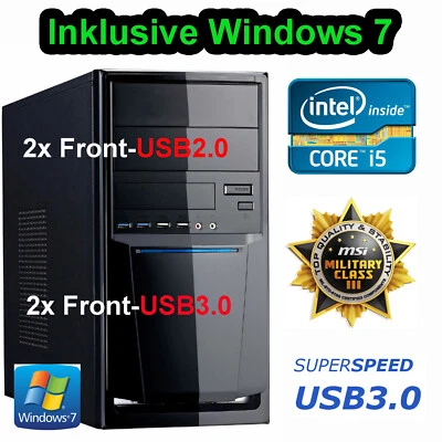 SC ELEKTRONIK Windows 7 ELITE PC INTEL 9.Gen i5 9400 6x 4,1GHz 8GB GeForce GT730 SSD 250GB
