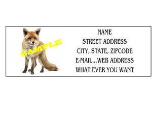 FOX ADDRESS LABELS COOL!!! #1 - Picture 1 of 1
