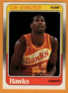CLIFF LEVINGSTON(ATLANTA HAWKS)1988 FLEER BASKETBALL CARD - Picture 1 of 1