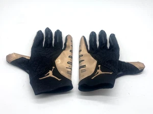 Nike Jordan Vapor Knit Football Gloves Mens L Black /Metallic Gold Mens Slip-On - Picture 1 of 6