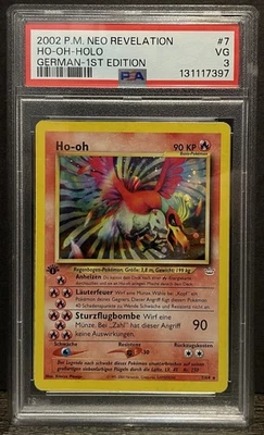 Pokemon TCG Neo Revelation Ho-oh 1st Edition German Holo Rare 7/64 - PSA 3 - Image 1 of 4