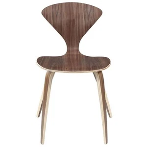 Modway Vortex 17.5" Modern Style Wood Dining Side Chair in Dark Walnut - Picture 1 of 5