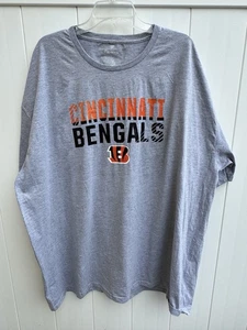 Cincinnati Bengals Fanatics Men's 4XL Heather Gray T Shirt - Picture 1 of 5