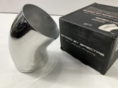 Spectre 9749 Aluminum Polished Air Intake Tube - 4" OD X 6.406" L, 45 Deg. Elbow - Image 1 of 3