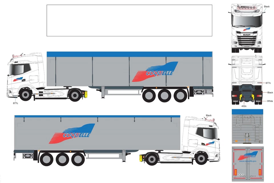 ELIGOR - DAF XG 4x2 with 3-axle walking floor trailer COQUELLE Transport - 1/... - Image 1 of 1