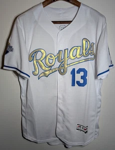 Majestic Authentic Royals Salvador Perez #13 World Series 2015 Jersey Men’s 44 - Picture 1 of 11