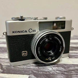 Konica C35 E&L Telecamera a telemetro pellicola 35mm funzionante! Dal Giappone - Foto 1 di 17