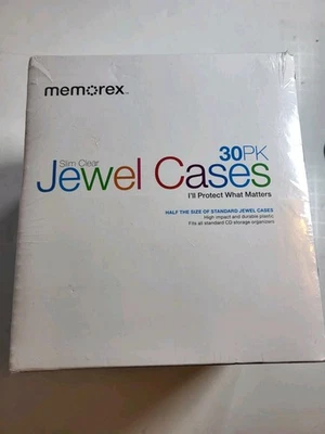Memorex 30PK Slim Clear Cases Only No artist .. Factory Sealed - Image 1 of 4