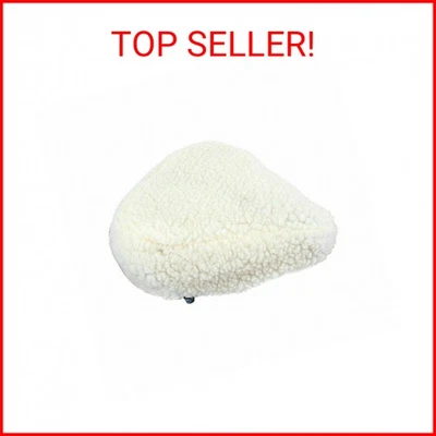 Funda de asiento de bicicleta acolchada de piel de oveja de imitación Foto 1 de 2